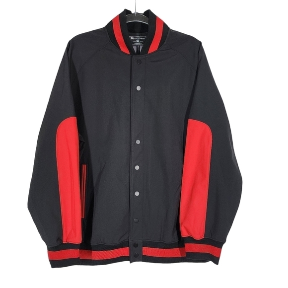 HOLLOWAY SNAP FRONT VARSITY NYLON JACKET - Picture 4 of 10